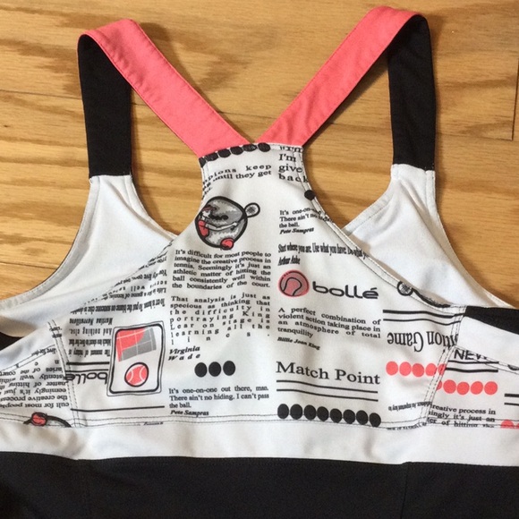 XS Bolle black newsprint tennis dress - Picture 9 of 16